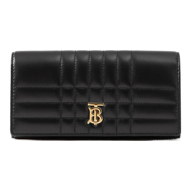 Burberry Quilted Leather Lola Continental Wallet Black /Light Gold-0