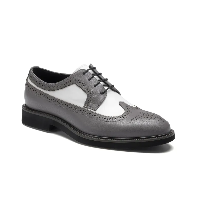 Anthony Miles Dress Shoes Men Low Top Gray White-1