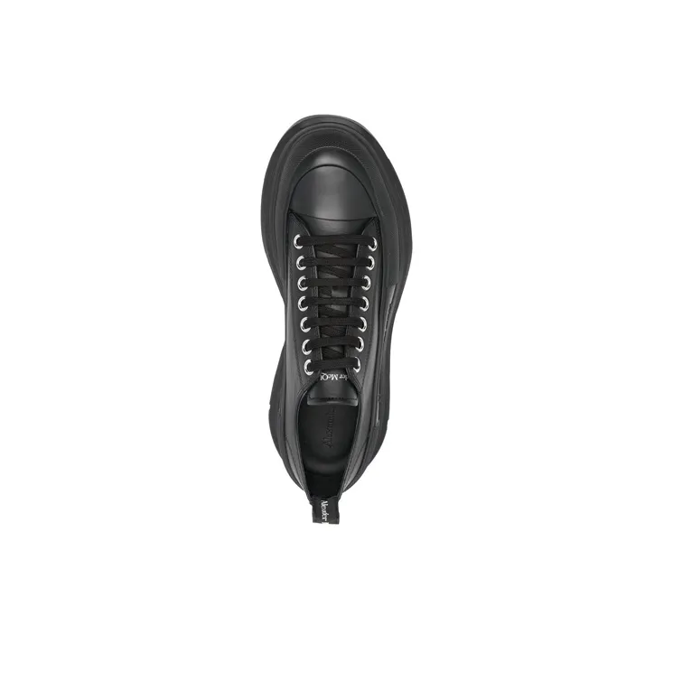 Alexander McQueen Tread Slick Canvas Sneakers 'All Black'-4