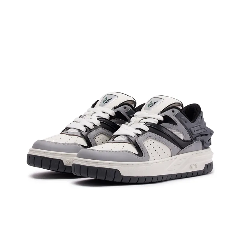 OGR Low-Top Stylish Skateboarding Shoes Unisex Shark Fin Gray-2