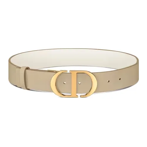 DIOR Cow Leather Belts Women's Width 3.5cm