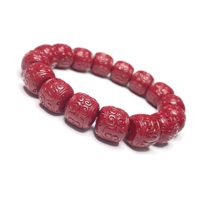 MOUNTAINS AND MANS Reconstructed Cinnabar Bracelets Men's-7