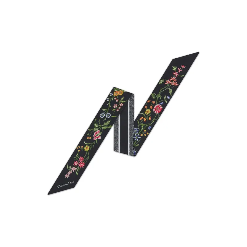DIOR Silk Scarves Women's Black-0