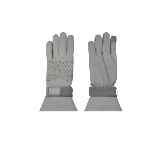 DIOR CD Diamond Gloves Men Gray