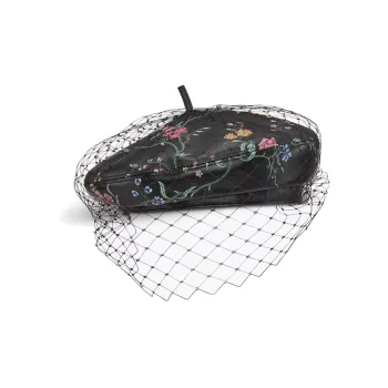 DIOR Leather Berets Women's Black