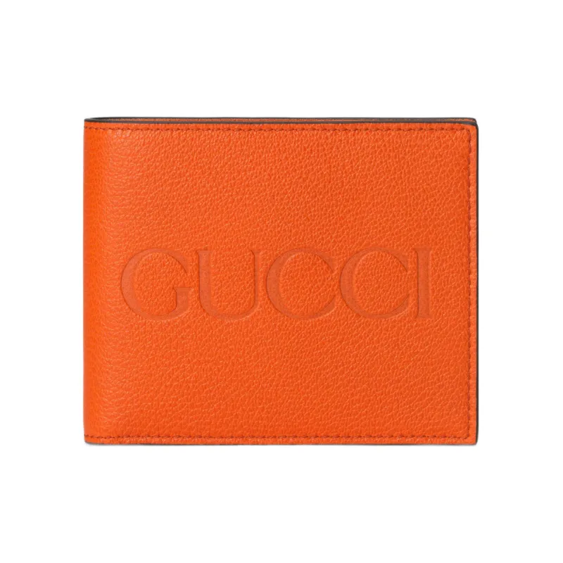 GUCCI Leather Wallet Men's Orange-0