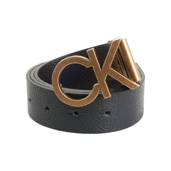 CK/Calvin Klein Trendy Versatile Individual Smooth Buckle Men's Black Width 3.5cm
