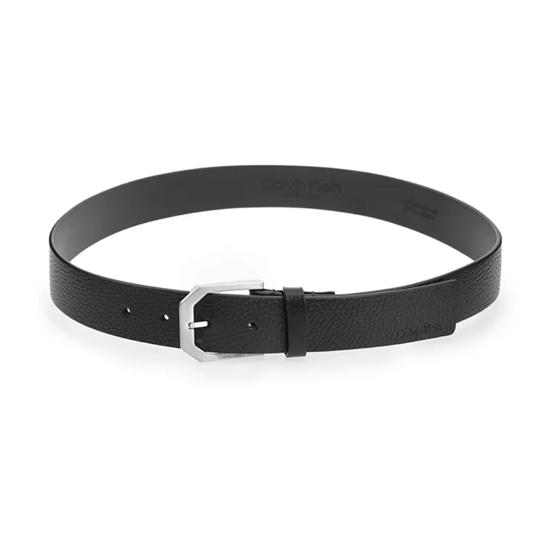 CK/Calvin Klein Fashion Trend Minimalist Style Versatile Pin Buckle Belt Men's Black Width: 3.5cm-2