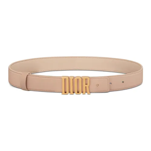 DIOR Cow Leather Belts Women's Width 3CM