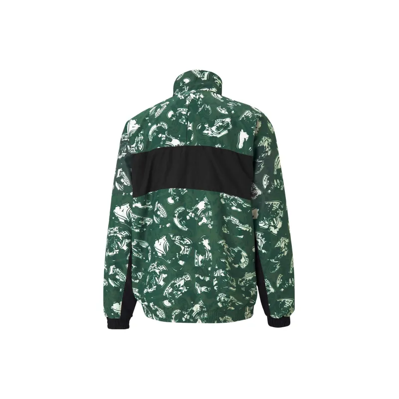 PUMA Jackets Men Silver Green Camouflage 10-1