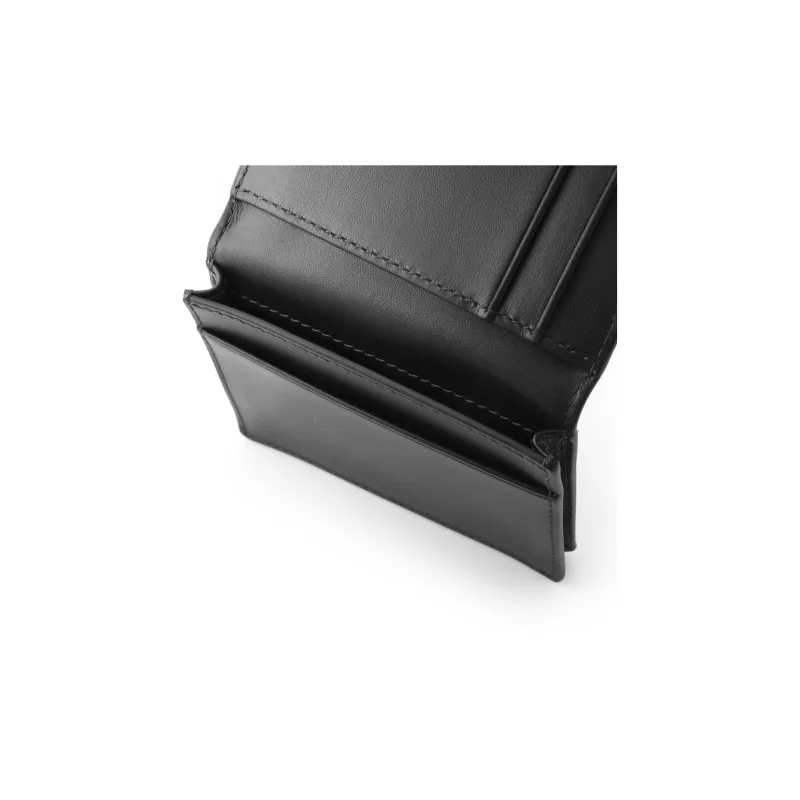 Burberry Calfskin Trim Wallet Men's Black & Gray-4