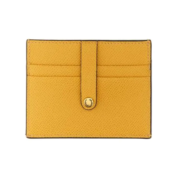 FERRAGAMO GANCINI Cow Leather Shoulder Bag Crossbody Bag Card Holder Women's Yellow-3