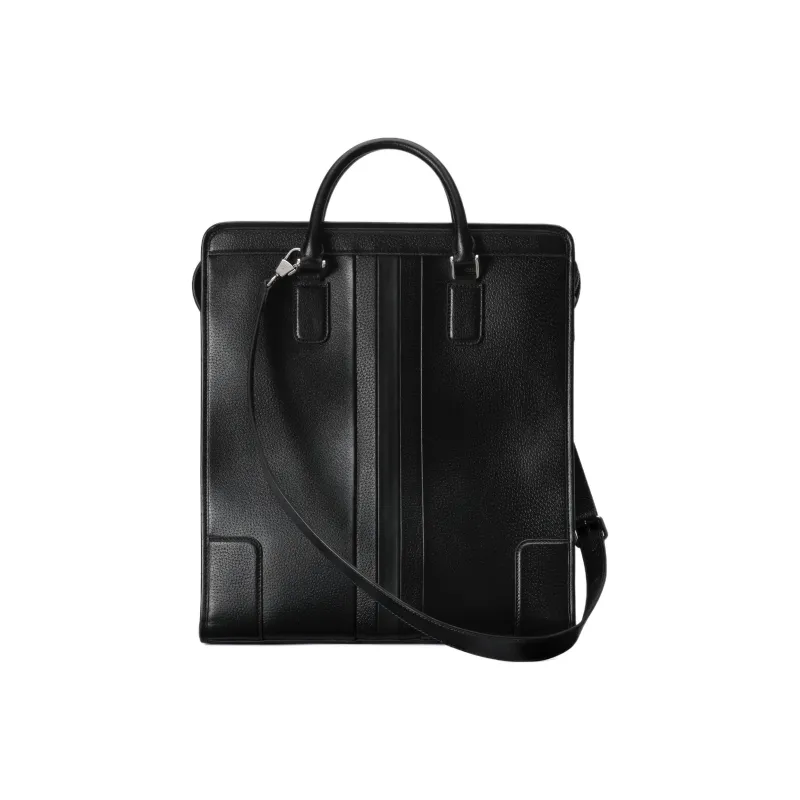 GUCCI Interlocking Collection Leather Shoulder Bag Crossbody Bag Handbag Men's Black-3