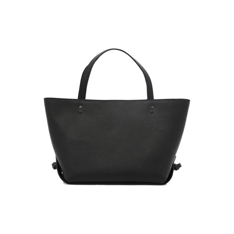 Chloe Cow Leather Wallet Tote Tote Bag Shopping Bag Crossbody One Shoulder Handbag Women's Black-2