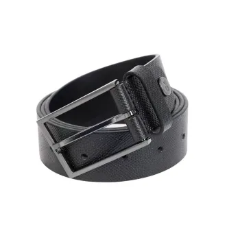 CK/Calvin Klein Fashion Minimalist Style Trendy Versatile Pin Buckle Belt Men's Black Width: 3.5cm