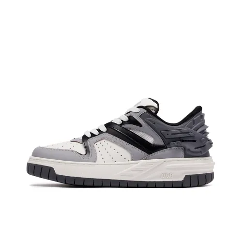 OGR Skateboard Shoes Unisex Low-Top Gray/White