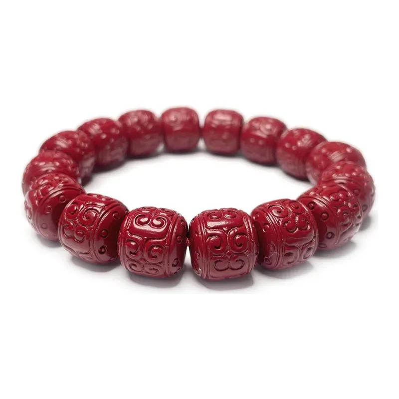 MOUNTAINS AND MANS Reconstructed Cinnabar Bracelets Men's-6