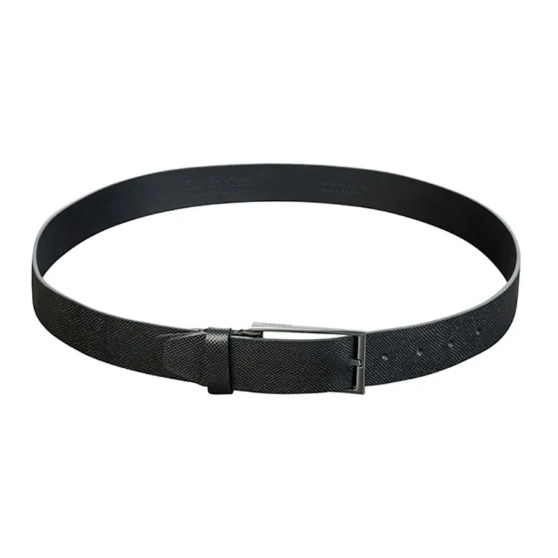 CK/Calvin Klein Fashion Minimalist Style Trendy Versatile Pin Buckle Belt Men's Black Width: 3.5cm-2
