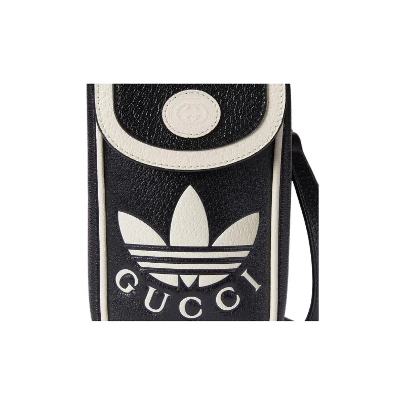 GUCCI X Adidas Cellphone Pouch Black Phone Bag-7