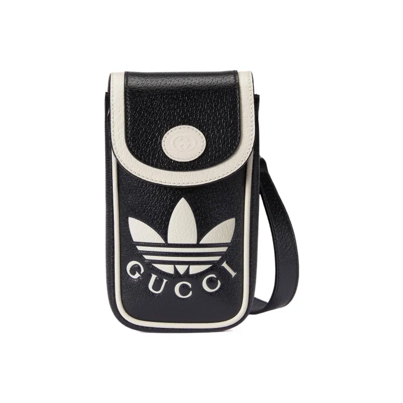 GUCCI X Adidas Cellphone Pouch Black Phone Bag-0