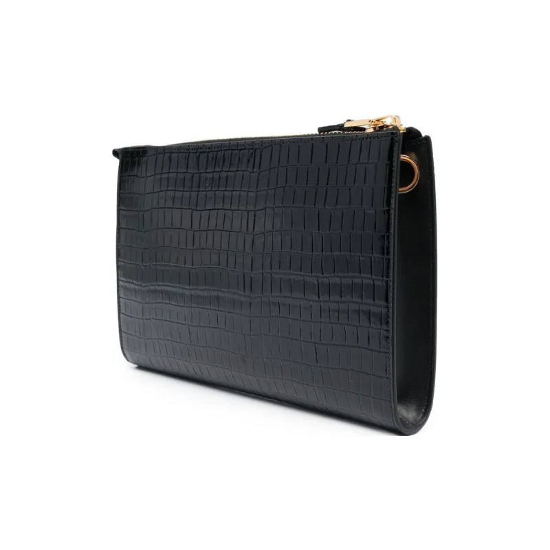 TOM FORD Calfskin Clutch Men's Black-1