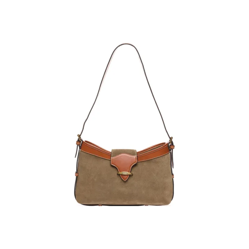 ISABEL MARANT Suede Cow Leather Handbag, Shoulder Bag Women's Brown-0