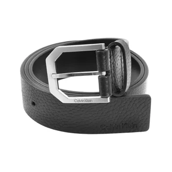 CK/Calvin Klein Fashion Trend Minimalist Style Versatile Pin Buckle Belt Men's Black Width: 3.5cm
