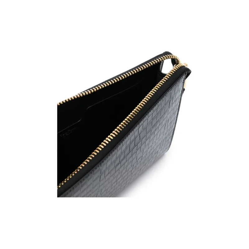 TOM FORD Calfskin Clutch Men's Black-4