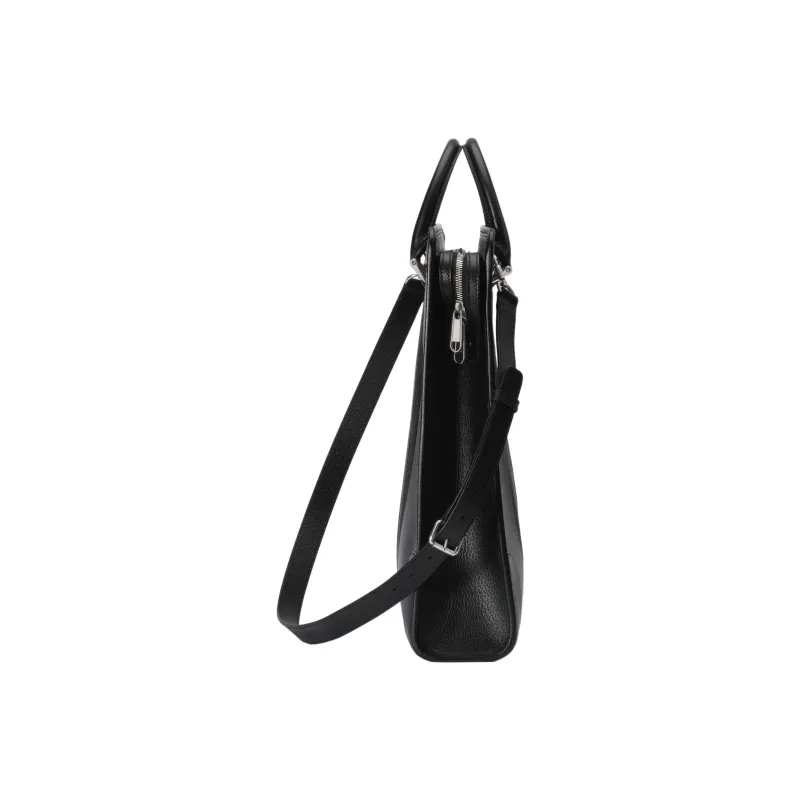 GUCCI Interlocking Collection Leather Shoulder Bag Crossbody Bag Handbag Men's Black-4