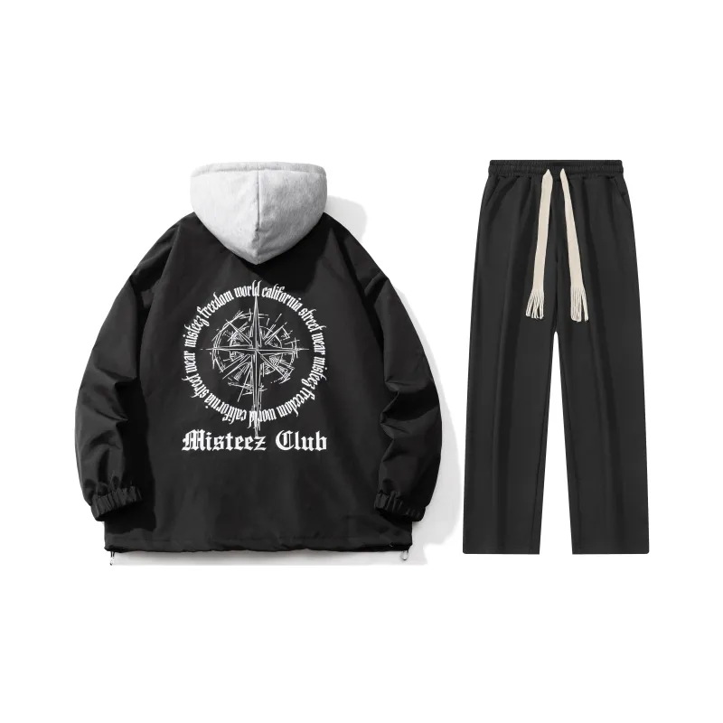 MISTEEZ Hooded Loose Fit Long-Sleeved Set Unisex-1