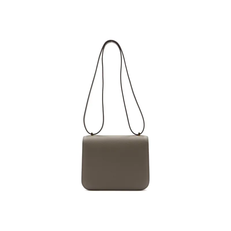HERMES Constance Epsom Leather Shoulder Bag Crossbody Bag Mini Women's 8F Gris ÉTain Tin Gray-1