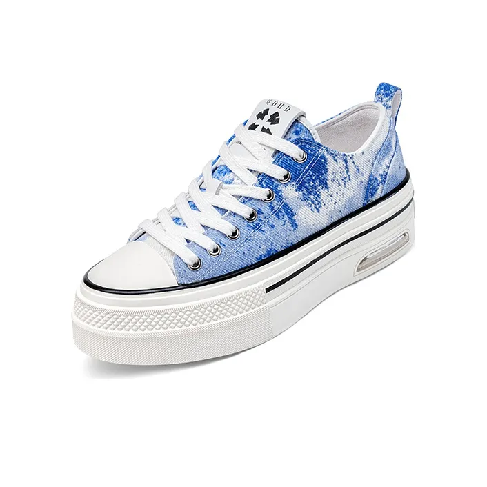 HART DAVIS Lows Blue Stylish Skateboarding Shoes Women's White Blue-2