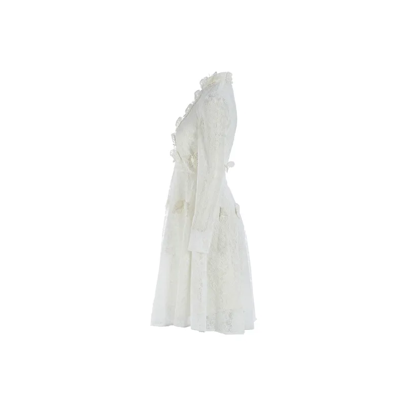 Marie Elie Long-Sleeved Dresses Women's White-2