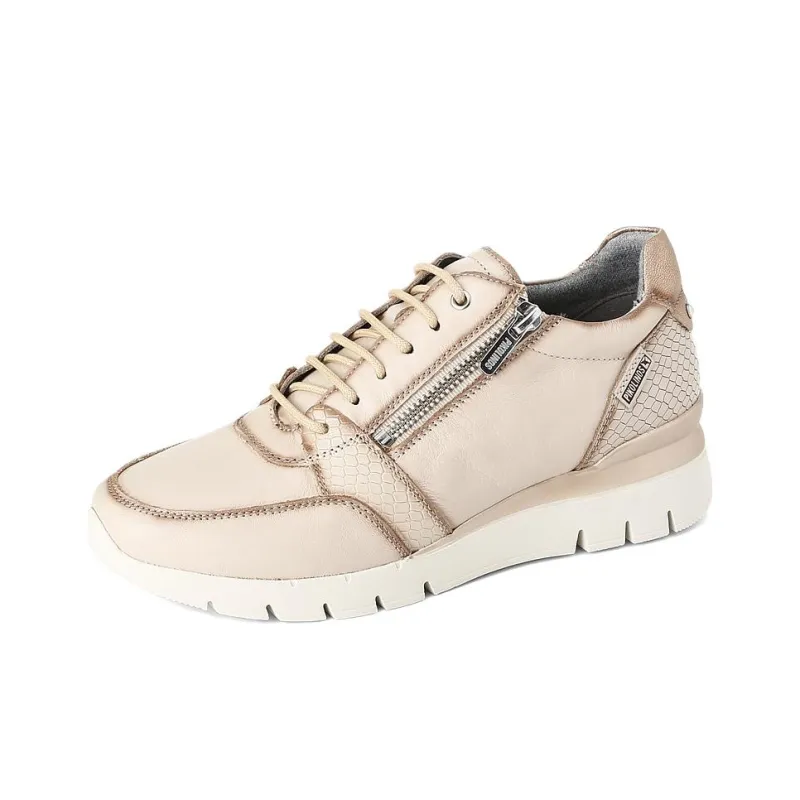 PIKOLINOS Casual Shoes Women's Low Top Amber/Moss Green/Ecru/Metal Gray-6