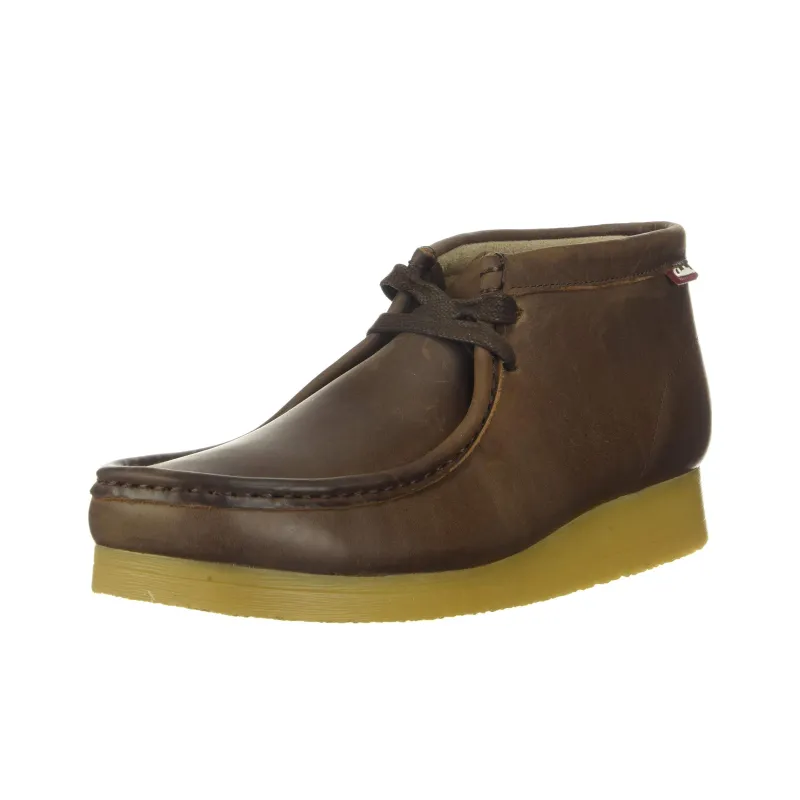 Clarks Stinson Hi Brown Oily Gras Marron-2