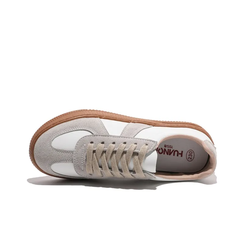 HUANQIU Stylish Skateboarding Shoes Women's White-2