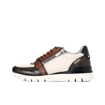 PIKOLINOS Casual Shoes Women's Low Top Amber/Moss Green/Ecru/Metal Gray