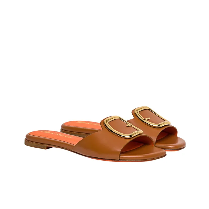 Santoni Buckle Detailed Slip-On Sandals Women's-2