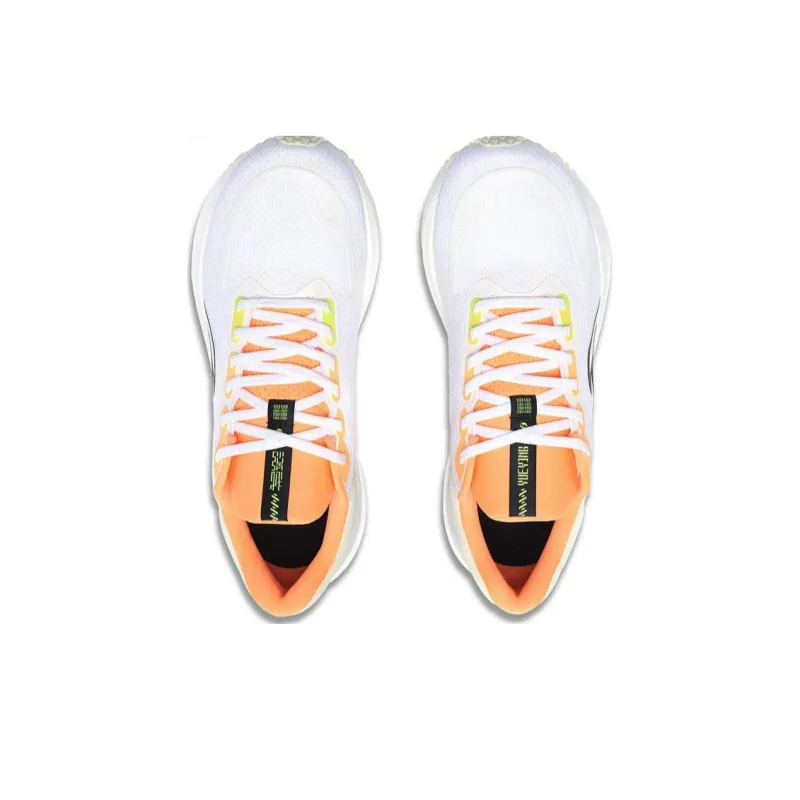LiNing YueYing 2.0 Abrasion Resistant Low Top Running Shoes Men's White Green Orange-3