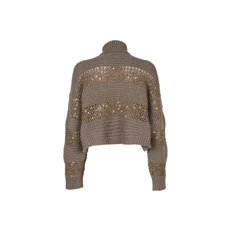 Brunello Cucinelli Cashmere Sweater Women's Brown-1