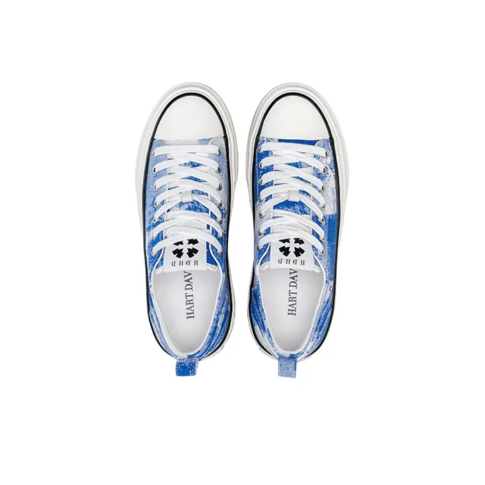 HART DAVIS Lows Blue Stylish Skateboarding Shoes Women's White Blue-5