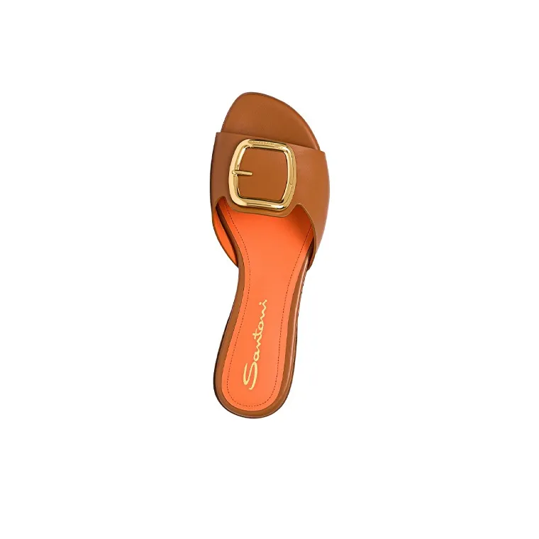 Santoni Buckle Detailed Slip-On Sandals Women's-4