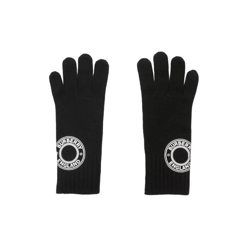Burberry Cashmere Knit Gloves Men's Black-0