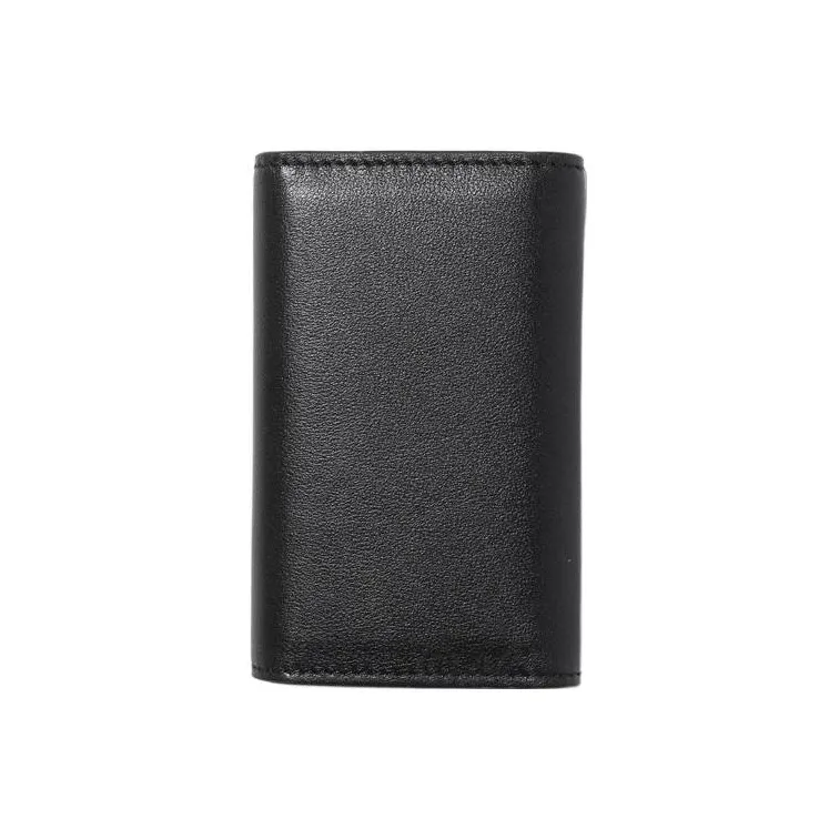 Valentino Leather Key Pouch Men's Black-1