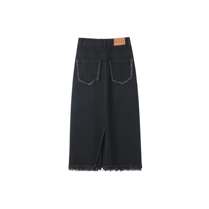 MITUAN Denim Long Skirts Women's-6