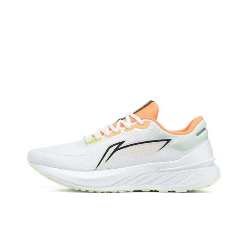 LiNing YueYing 2.0 Abrasion Resistant Low Top Running Shoes Men's White Green Orange-0