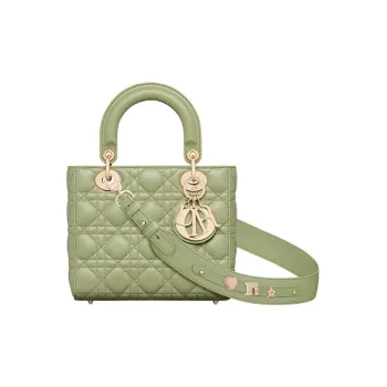 DIOR Lady DiorMy ABCDior Sheepskin Daisie Bag Shoulder Bag Crossbody Bag Handbag Small Size Women's Dreamy Green