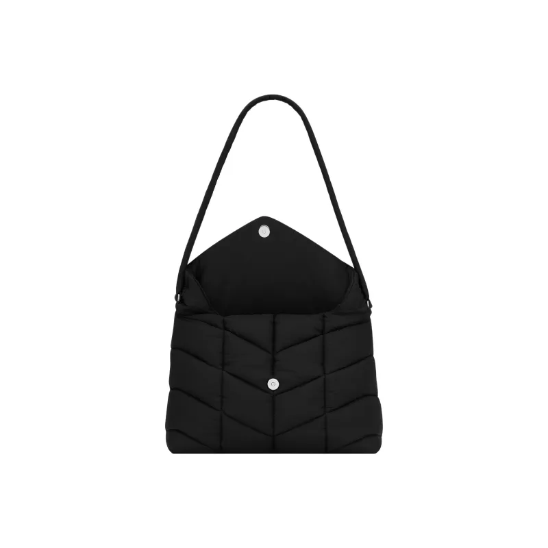 SAINT LAURENT Fabric Messenger Bag, Handbag, Shoulder Bag Women's Black-4