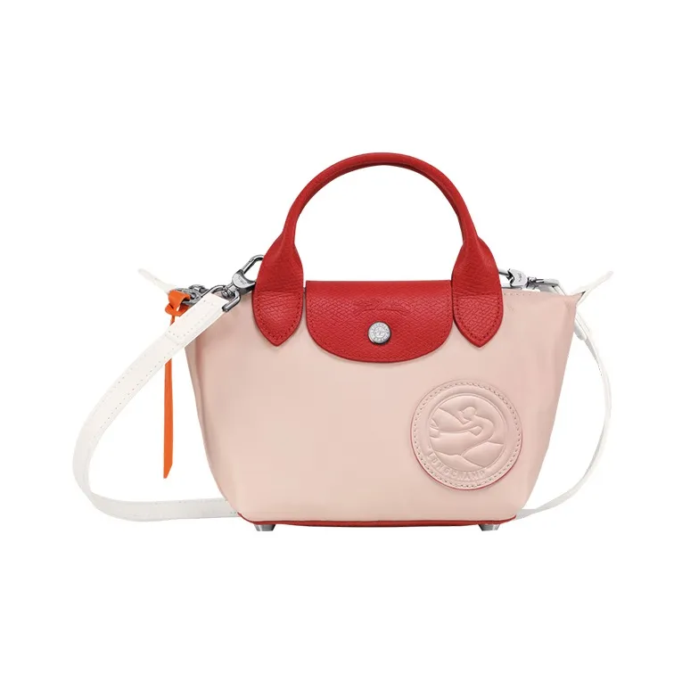 LONGCHAMP Le Pliage Xtra Sheepskin Patchwork With Cow Leather Shoulder Bag Crossbody Bag Handbag Mini Women's Rose Pink-0