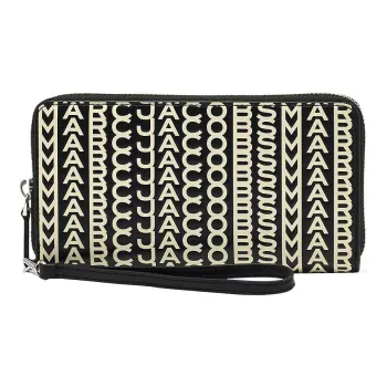 MARC JACOBS Lambskin Wallet Women's Black White